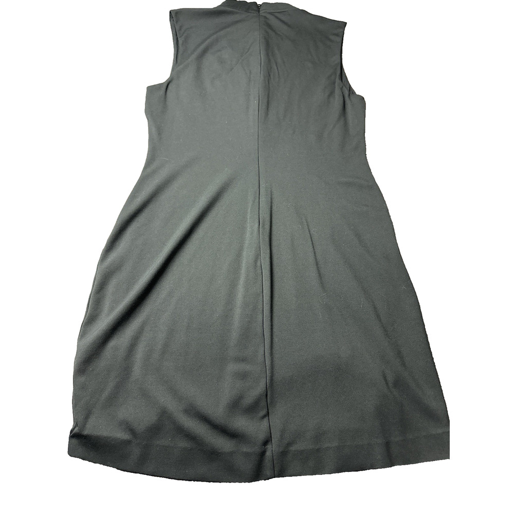 BEBE Women's Black Sleeveless Bodycon Dress Mesh Upper Stretchy Size M/L - Picture 2 of 12